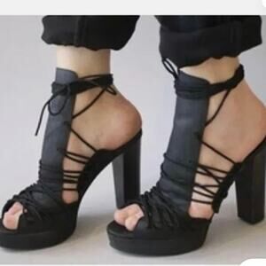 LD Tuttle x Creatures of Comfort lace up open Toe Sandals heels 38.5